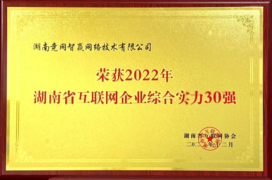 2022年湖南省網際網路企業綜合實力30強